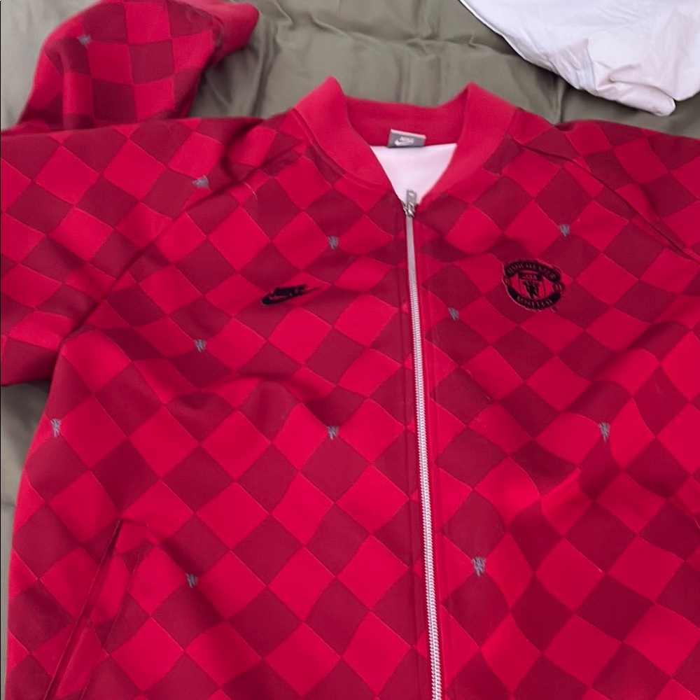 Nike Red Geometric Pattern Jacket - image 1